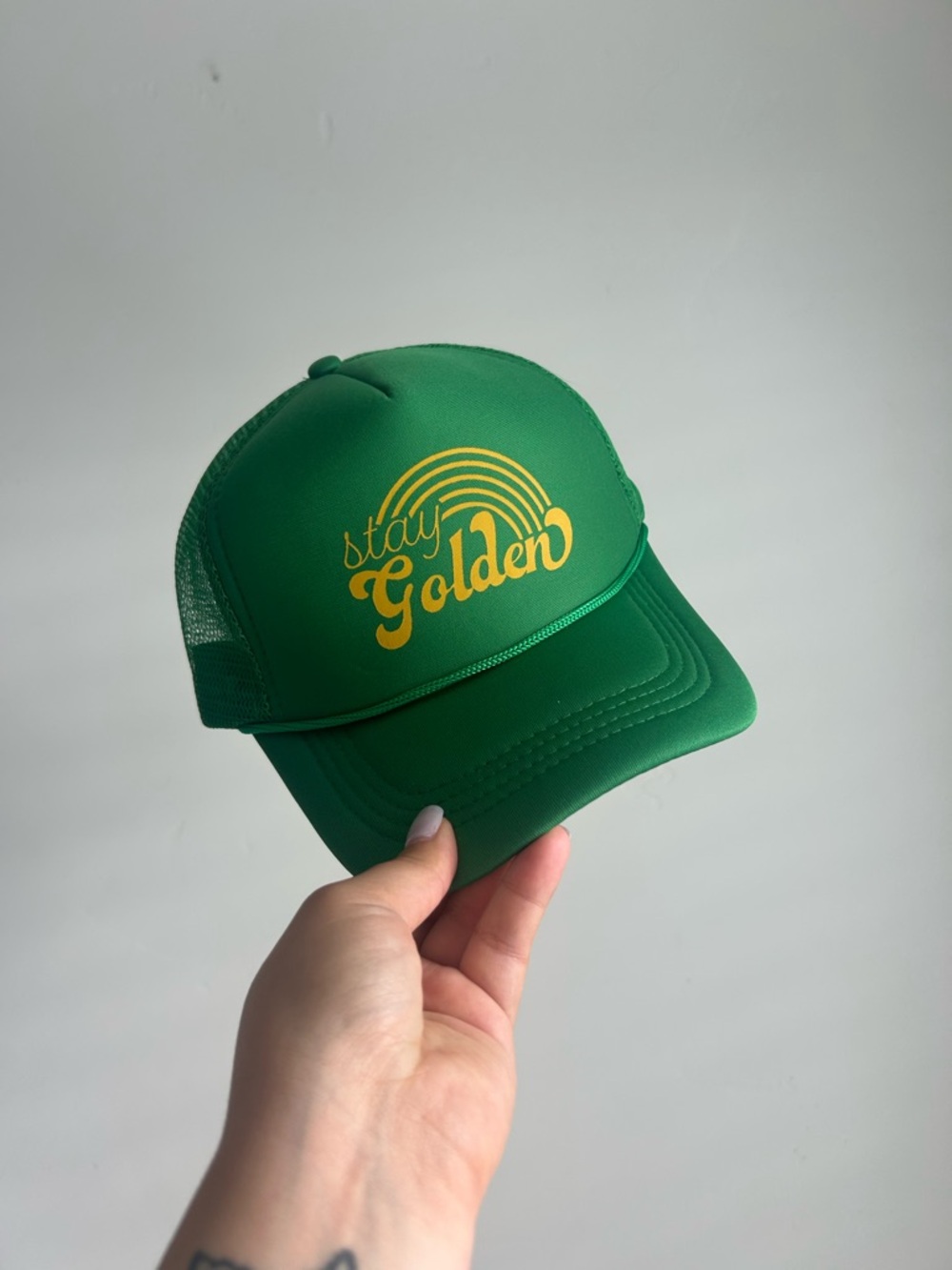 Stay Golden Green Trucker Hat - Unbranded